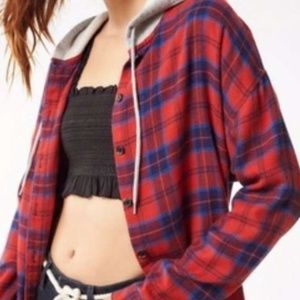 UO BDG Hooded Flannel